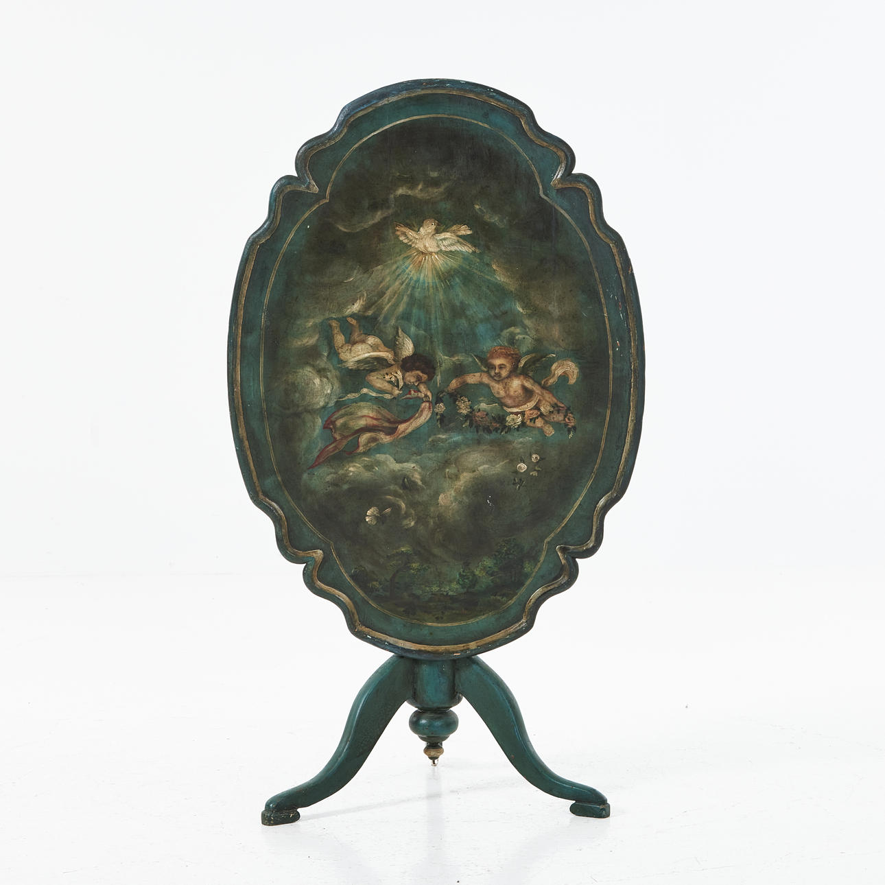 A Rococo folding table, mid 18th century.