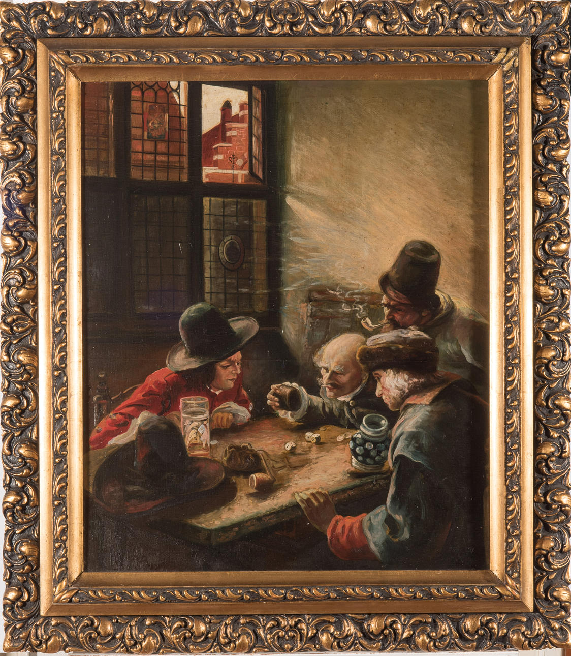 OKÄND KONSTNÄR. olja på trä, runt 1900.