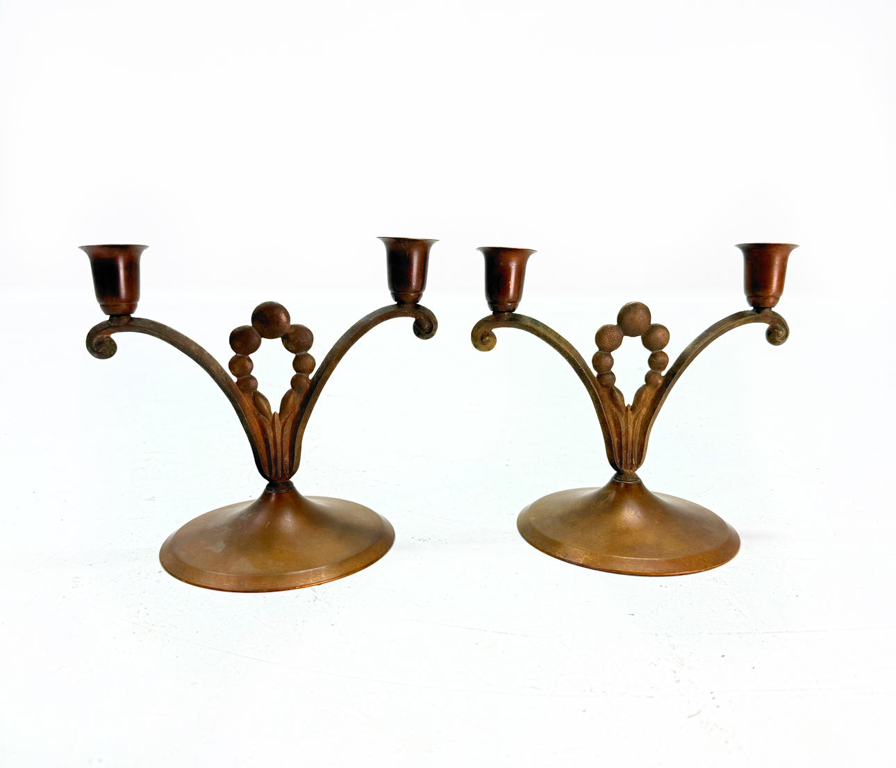 CANDLESTICKS - Metal art Eskilstuna- bronze.