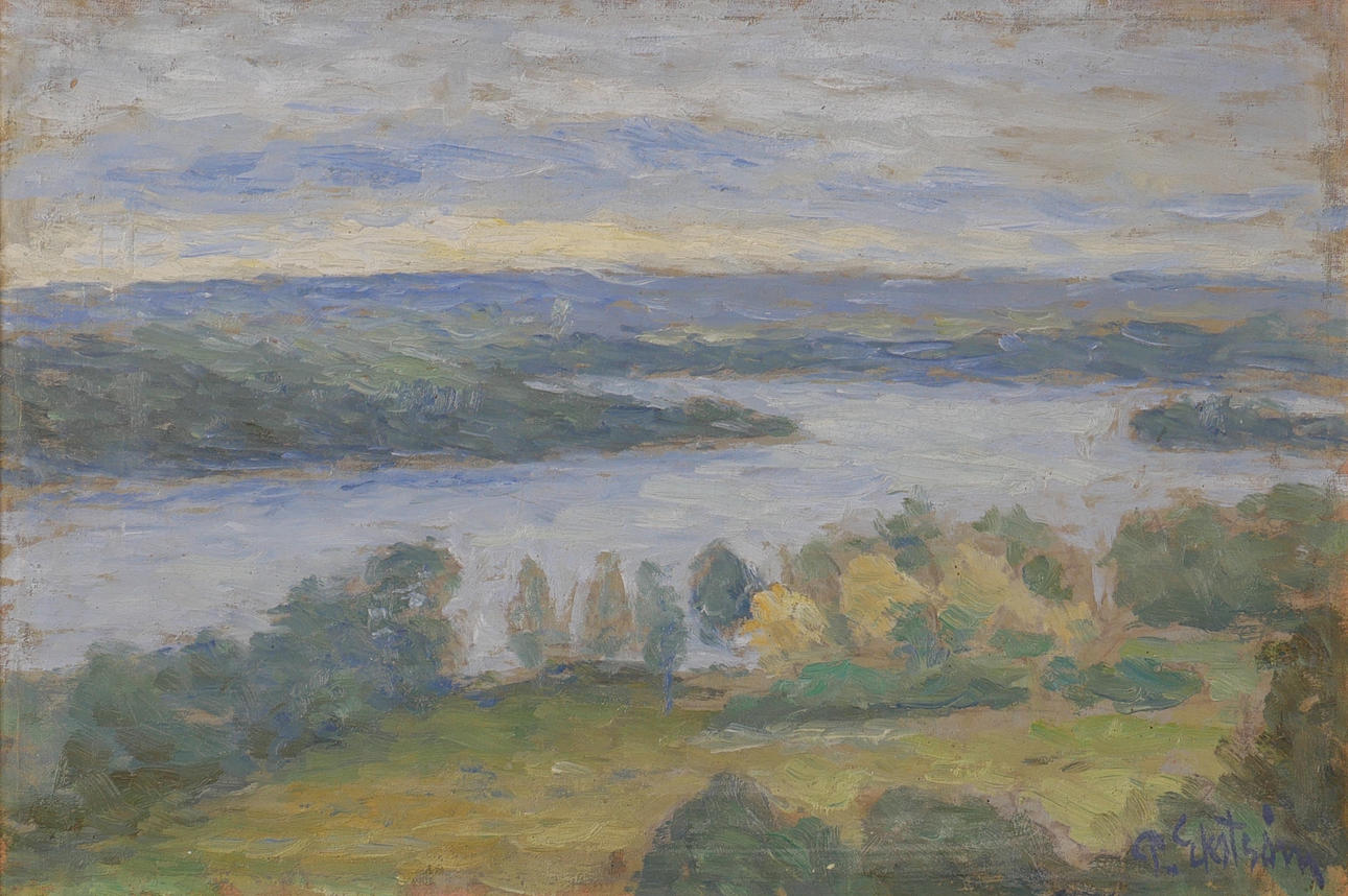 PER EKSTRÖM. Summer landscape, oil on canvas, signed P. Ekström.