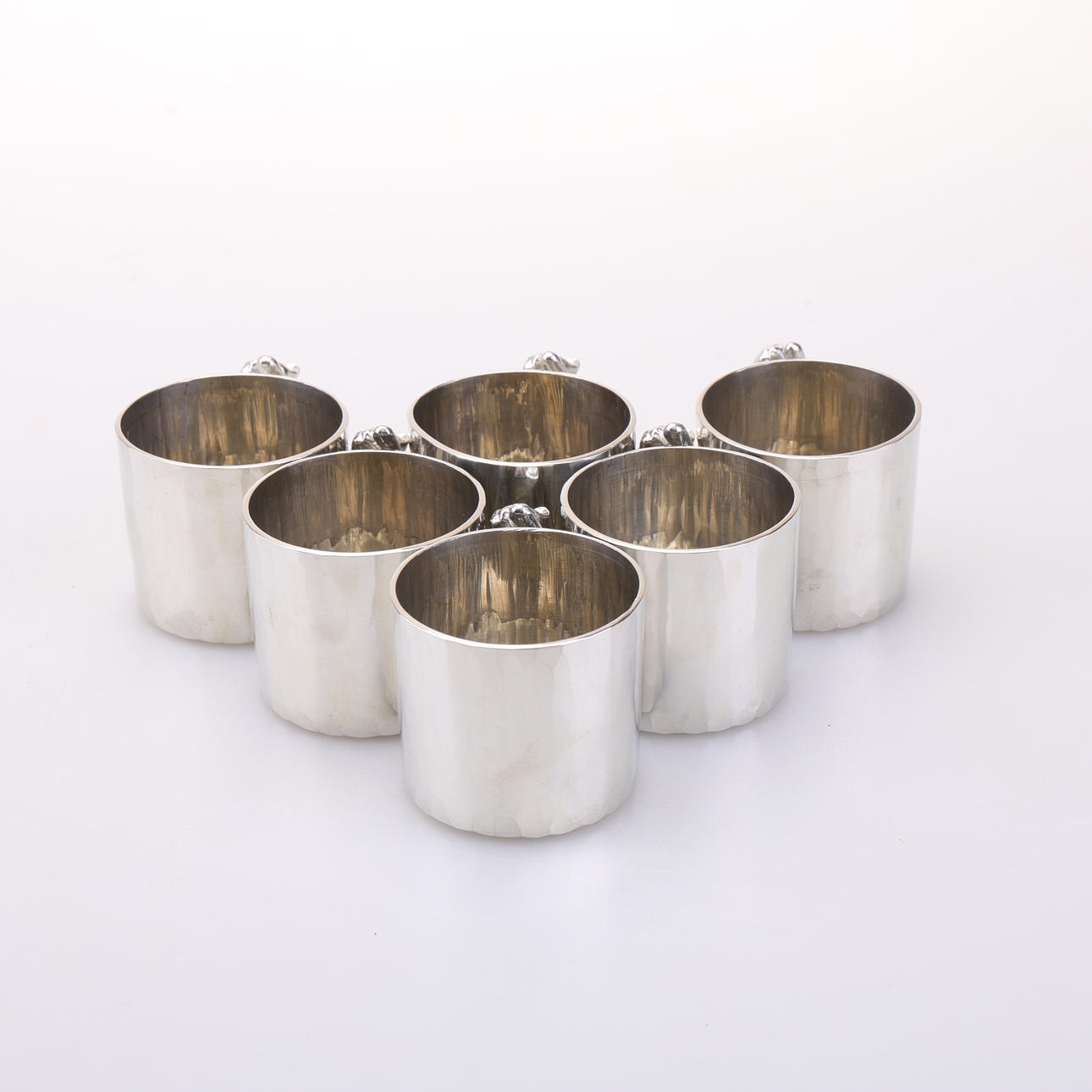 A set of 6 tin punch mugs, C. Wide, Kolmården.