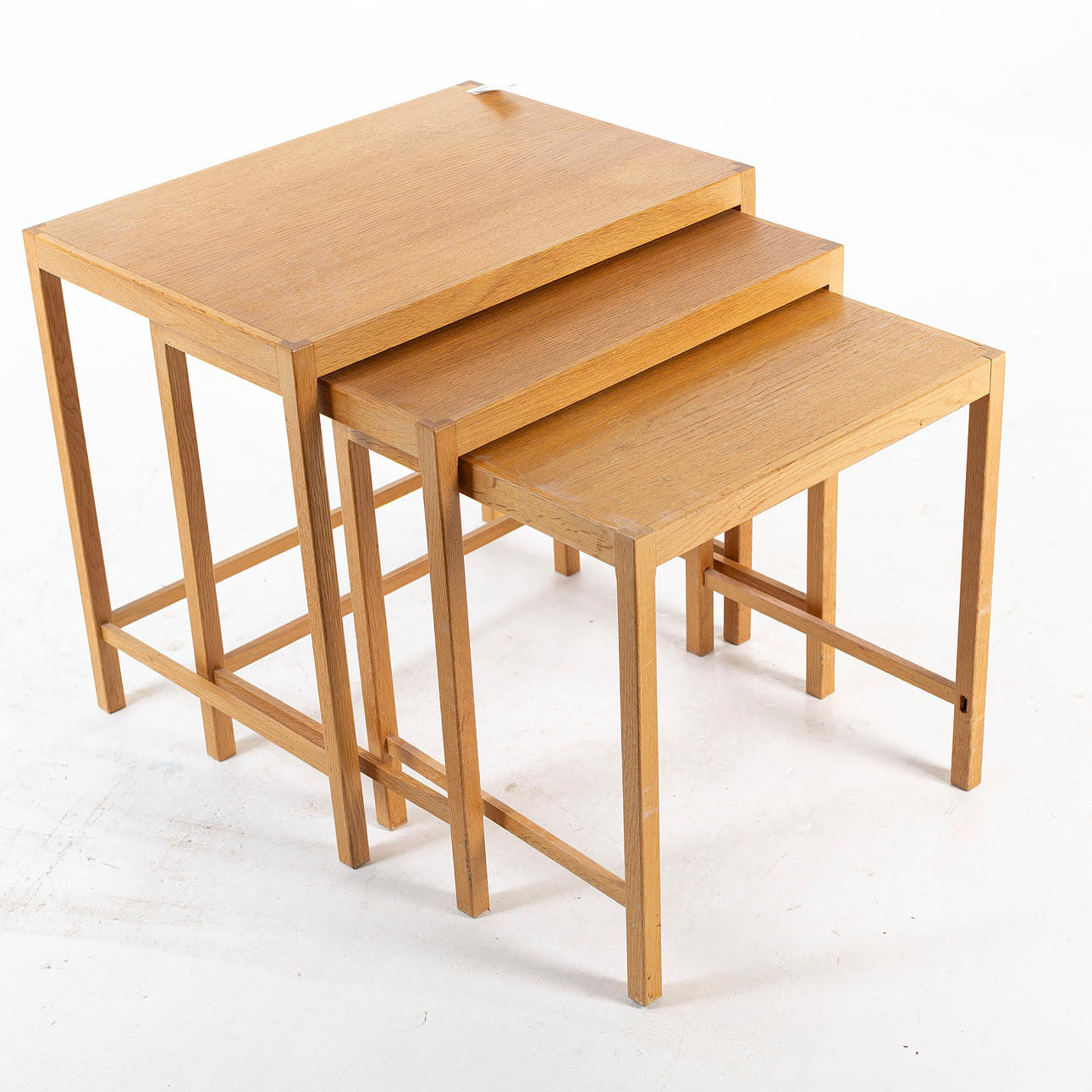 A set table, 3 pieces, oak, 1960s.