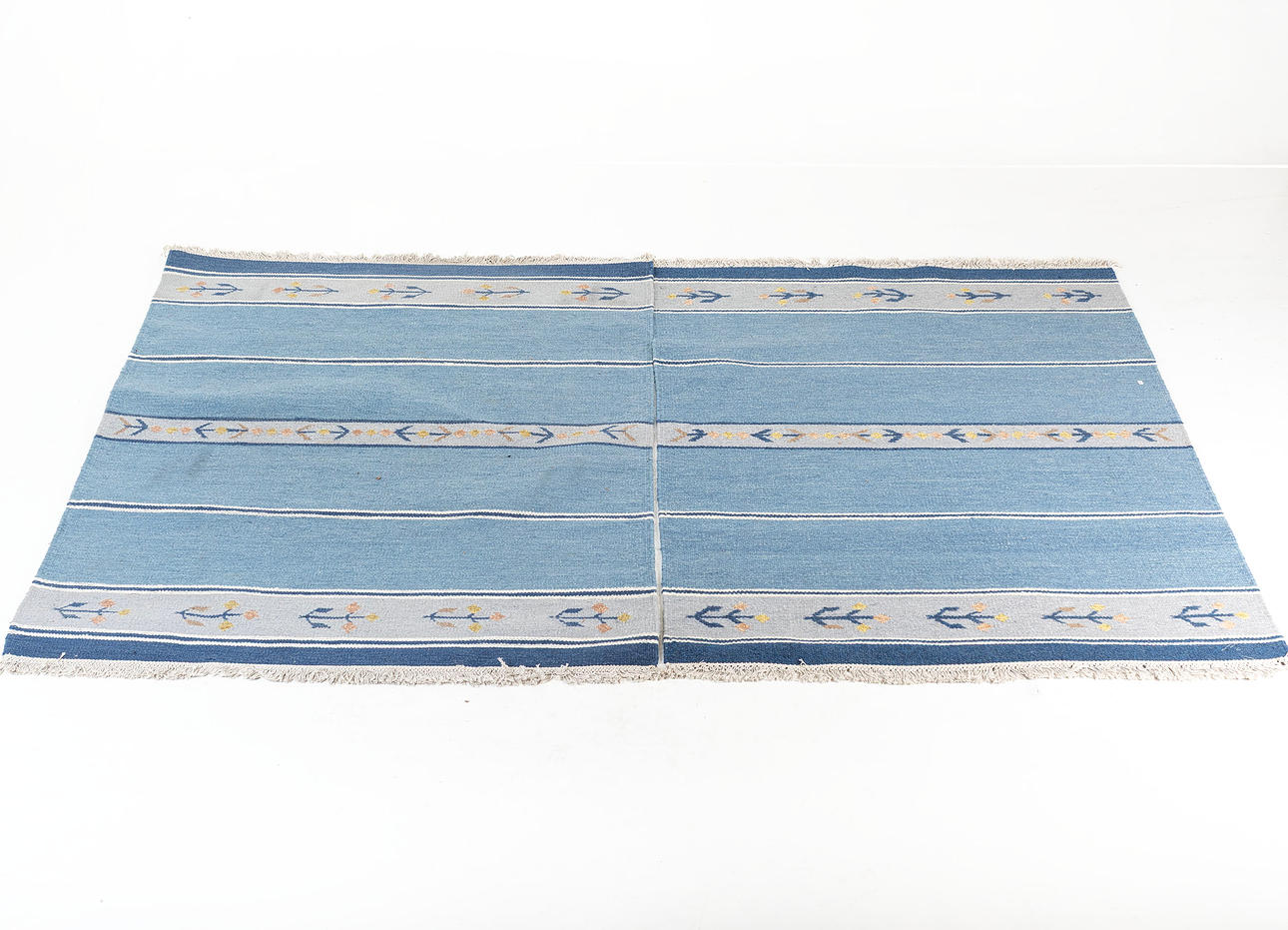 RUGS, a pair, wicker sheets approx 210 x 145 cm.