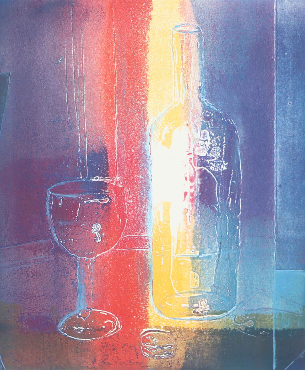 IRIS KRONBECK. “Sommarnatt”, lithograph in colours, signed 2010.