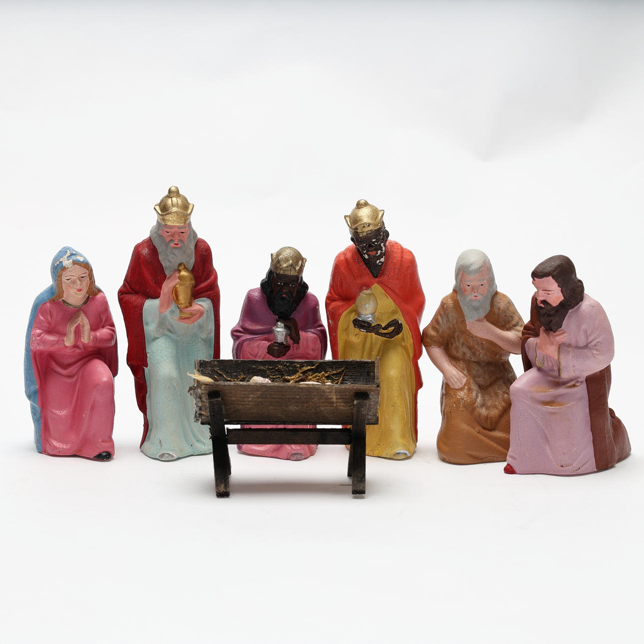 WEIHNACHTSKRIPPE. Mit 18 Figuren und Zubehör.