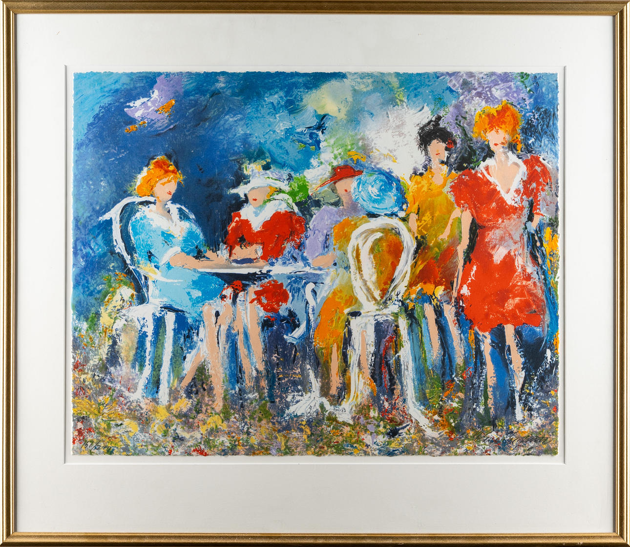 KARL HÖGLUND. Lithograph in colours, Signed.