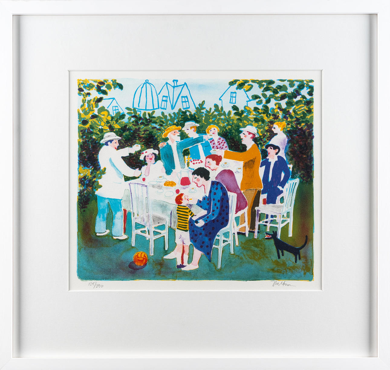 ANDERS HULTMAN. Lithograph in colours, Signed.