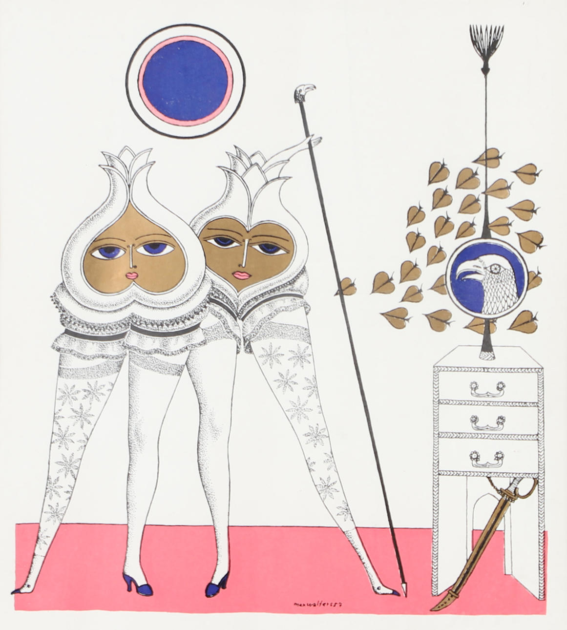 AFTER MAX WALTER SVANBERG. Figure composition, print.