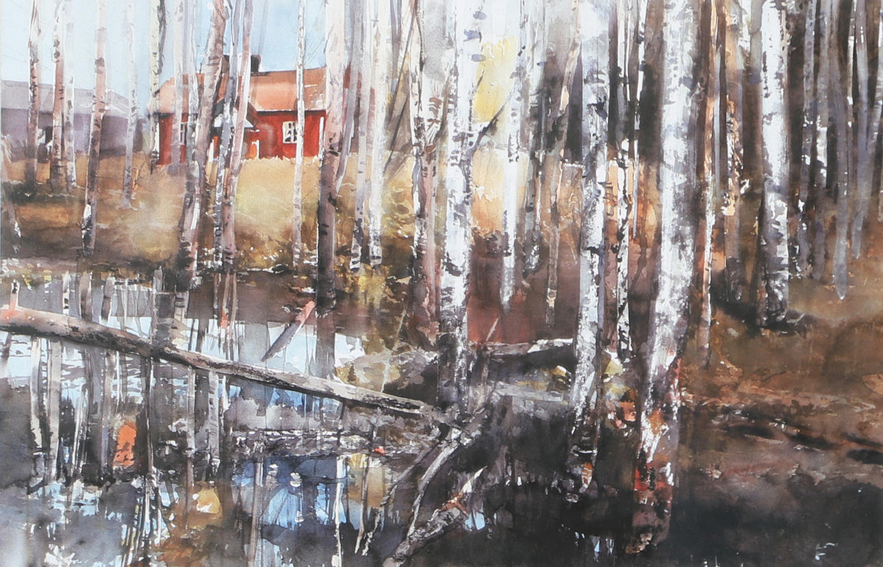 AFTER LARS LERIN. Landscape, print.