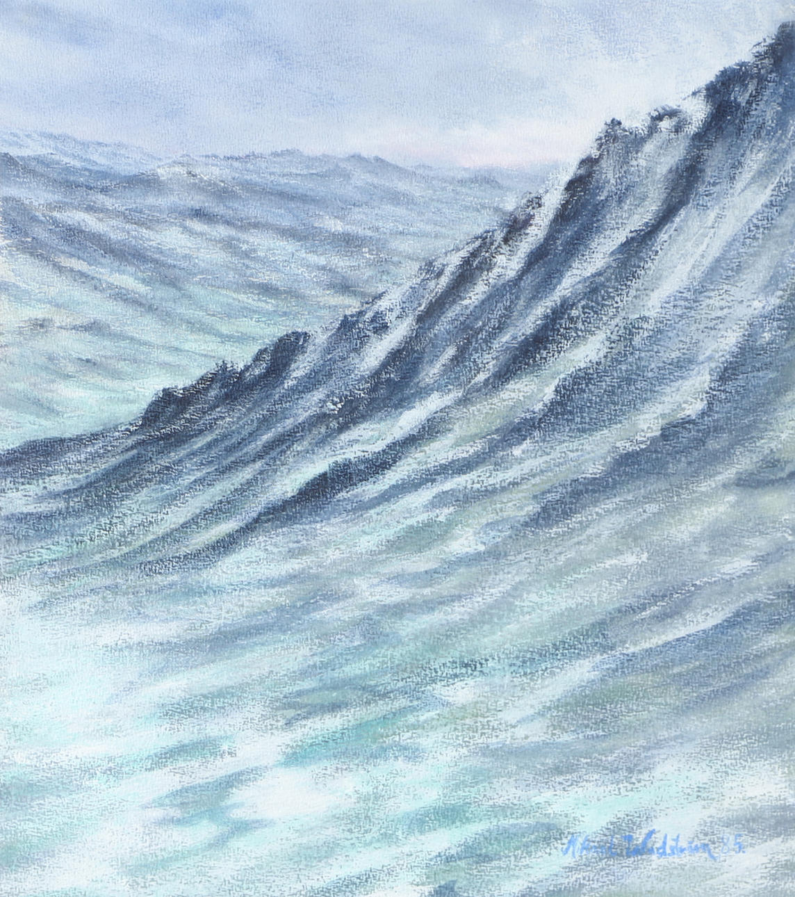 MICHAEL WADSTRÖM. Seascape, mixed media, signed -85.