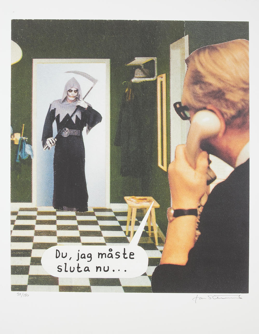 JAN STENMARK (BORN 1949). “You, I have to stop now... “, offset printing, numbered 39/150 and signed.