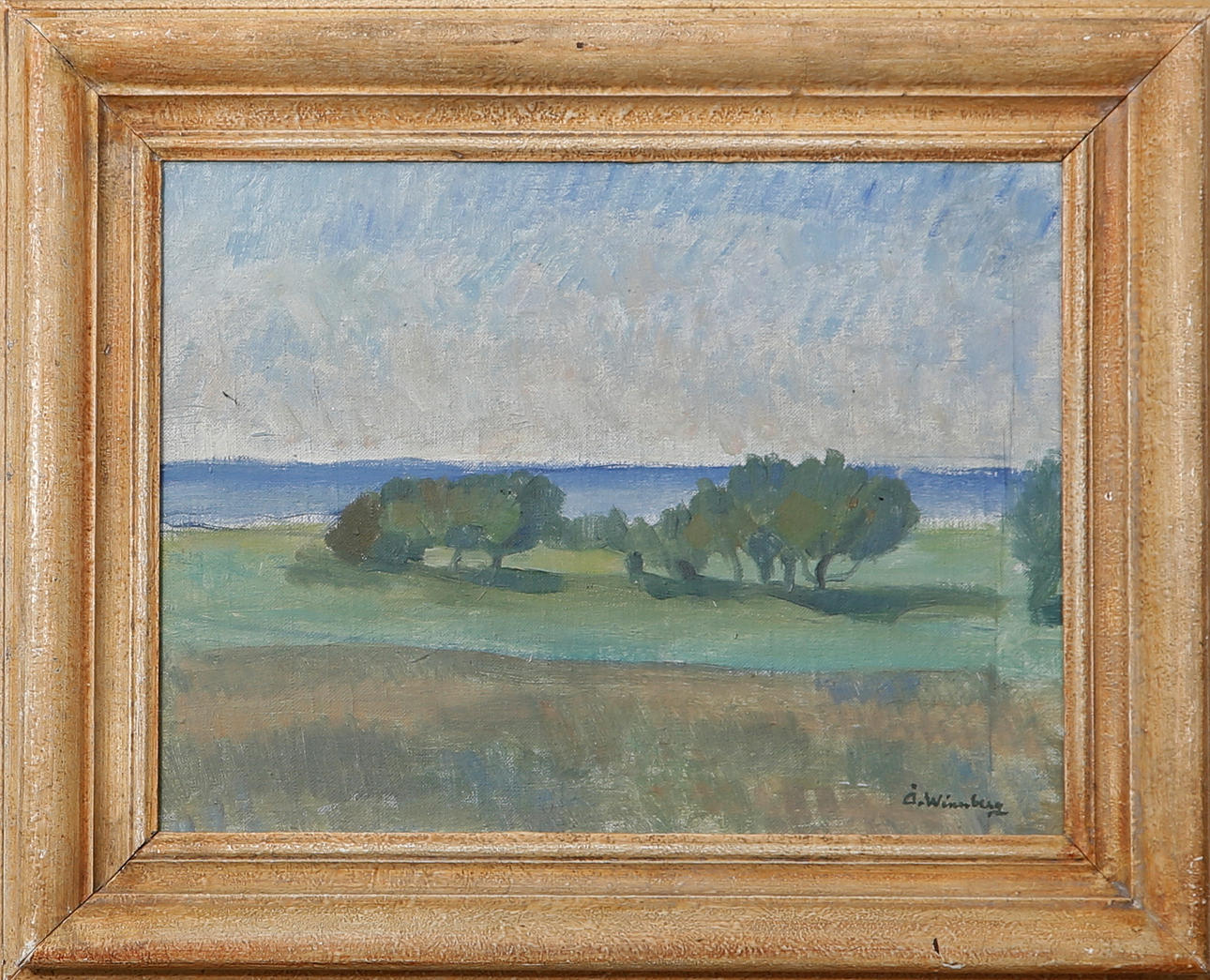 ÅKE WINNBERG. Landskap från Morup, olja på duk, signerad Å Winnberg.