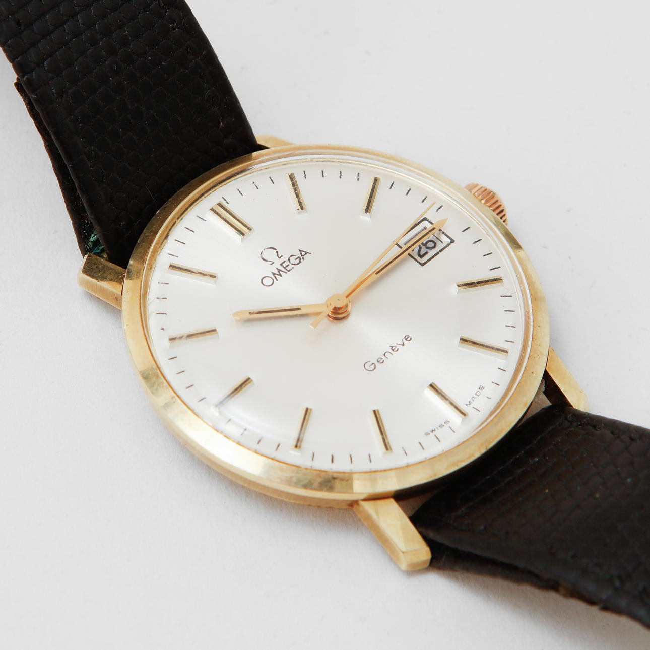 ARMBANDSUR, Omega, Genève, 14k guld, manuell, ca 1974.
