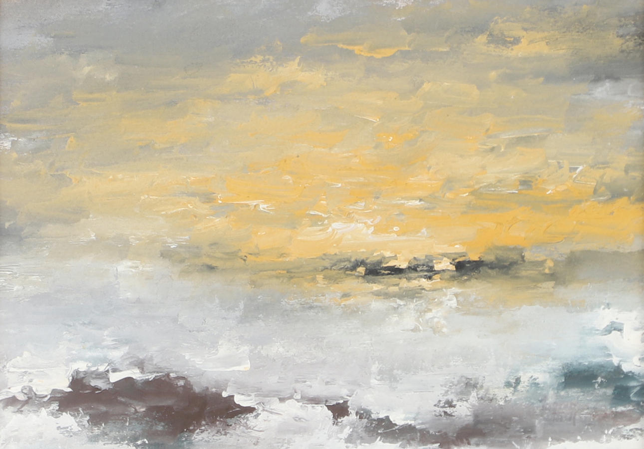 OIDENTIFIERAD KONSTNÄR. “#Morgonljus “, mixed media, indistinctly signed.