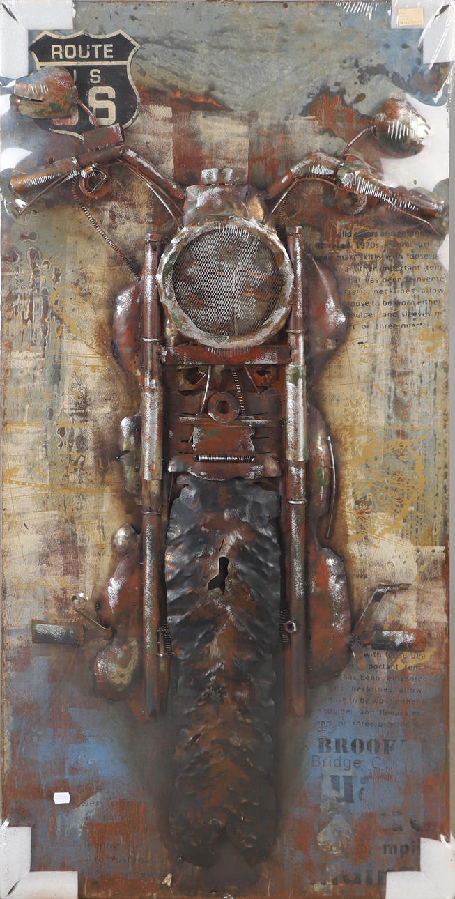 OIDENTIFIERAD KONSTNÄR. Motorcycle, metal, unsigned.