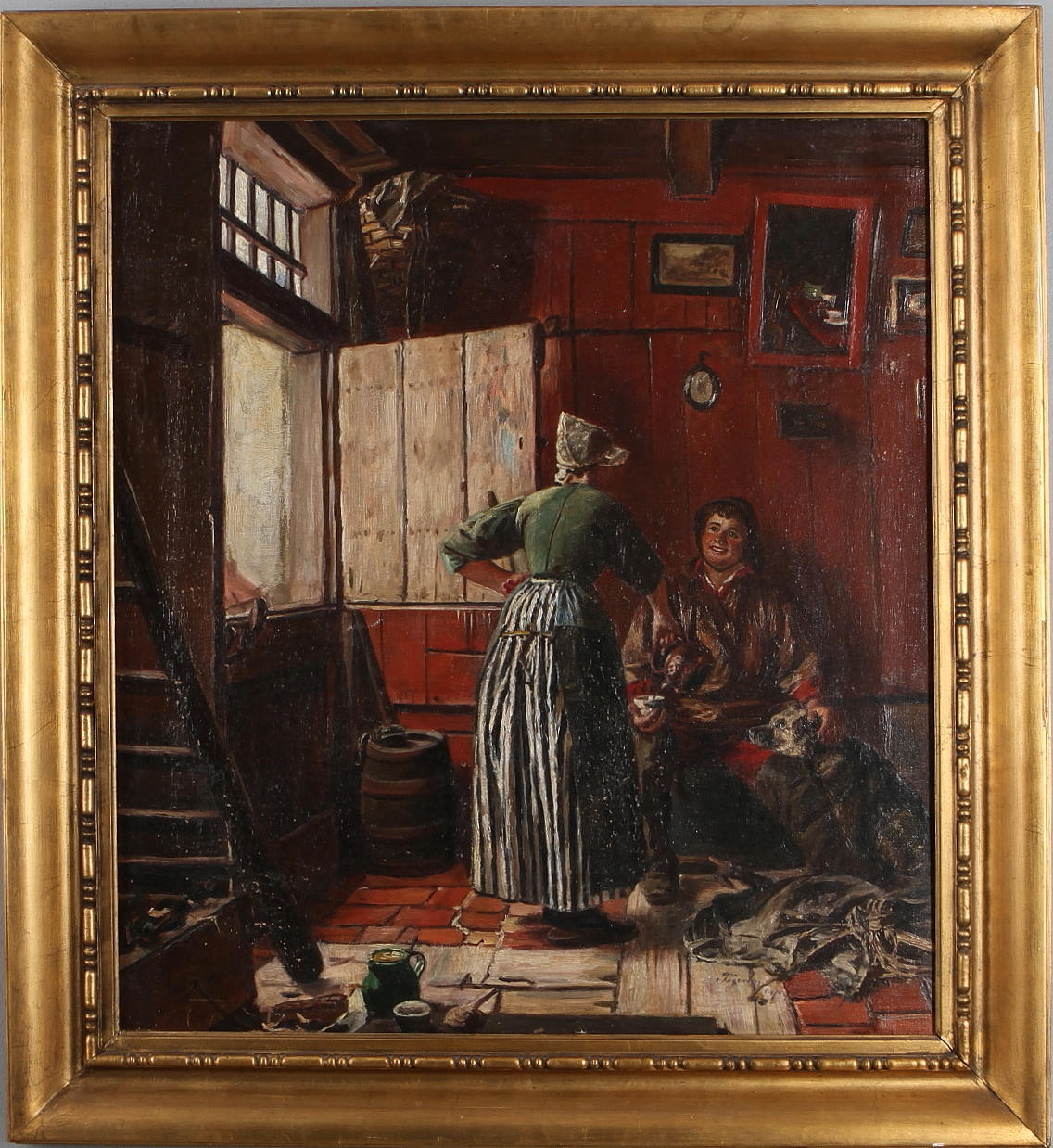 ANNA VAN DER BURGH. Kopia efter Fagerlin, olja på duk, signerad.