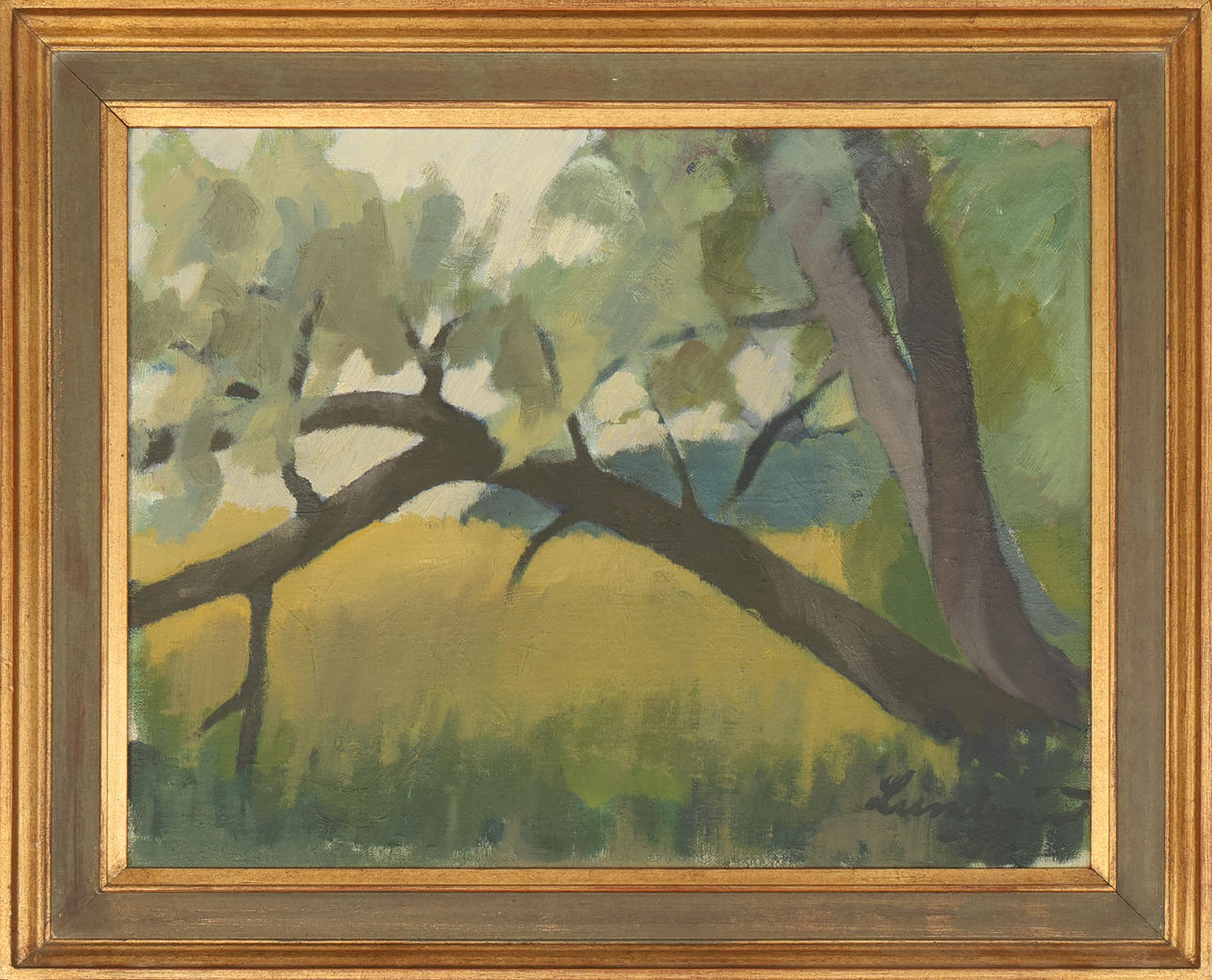 OIDENTIFIERAD KONSTNÄR. Oil on canvas, signed Lindquist.