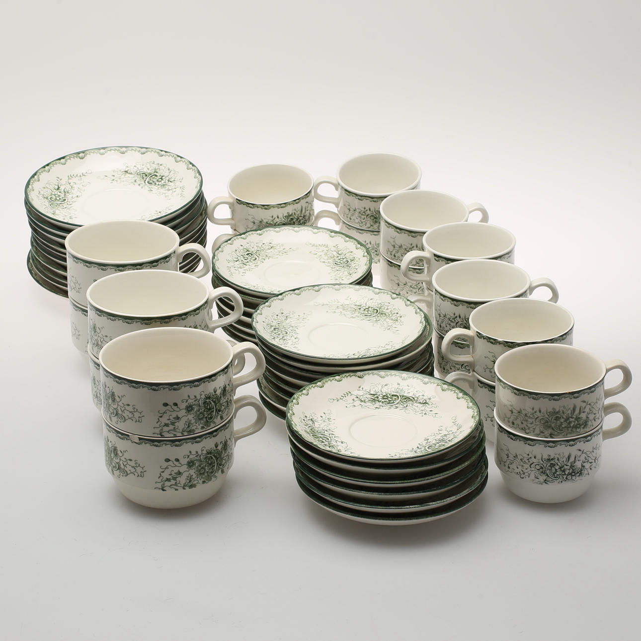 KAFFE/TESERVIS, 20 delar, Grön Anna, Rörstrand.