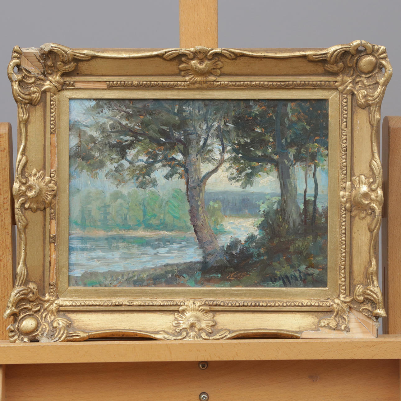 OIDENTIFIERAD KONSTNÄR. OIL, on panel, indistinctly signed.