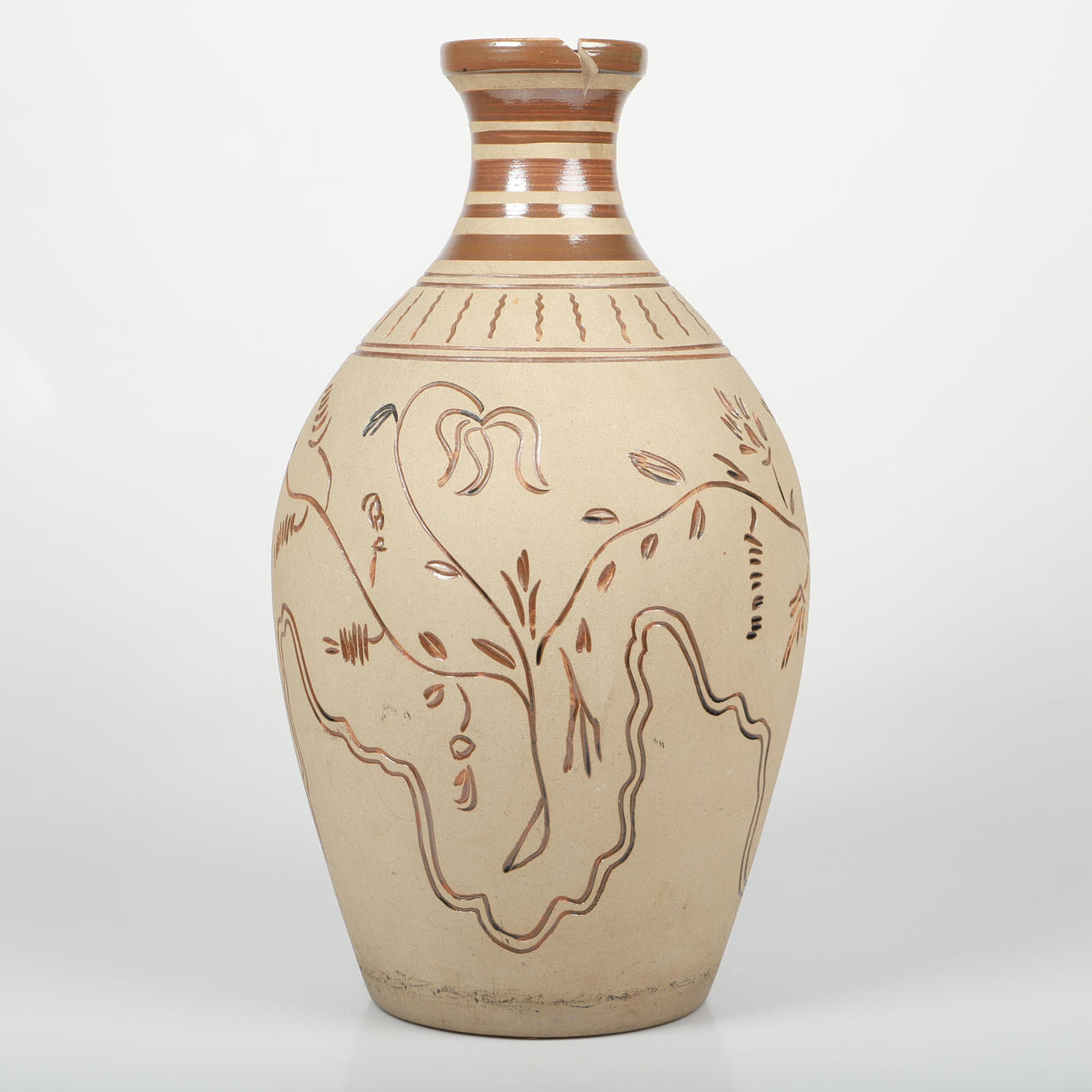 SVEN BOLIN. Floor vase, ceramic, Höganäs.