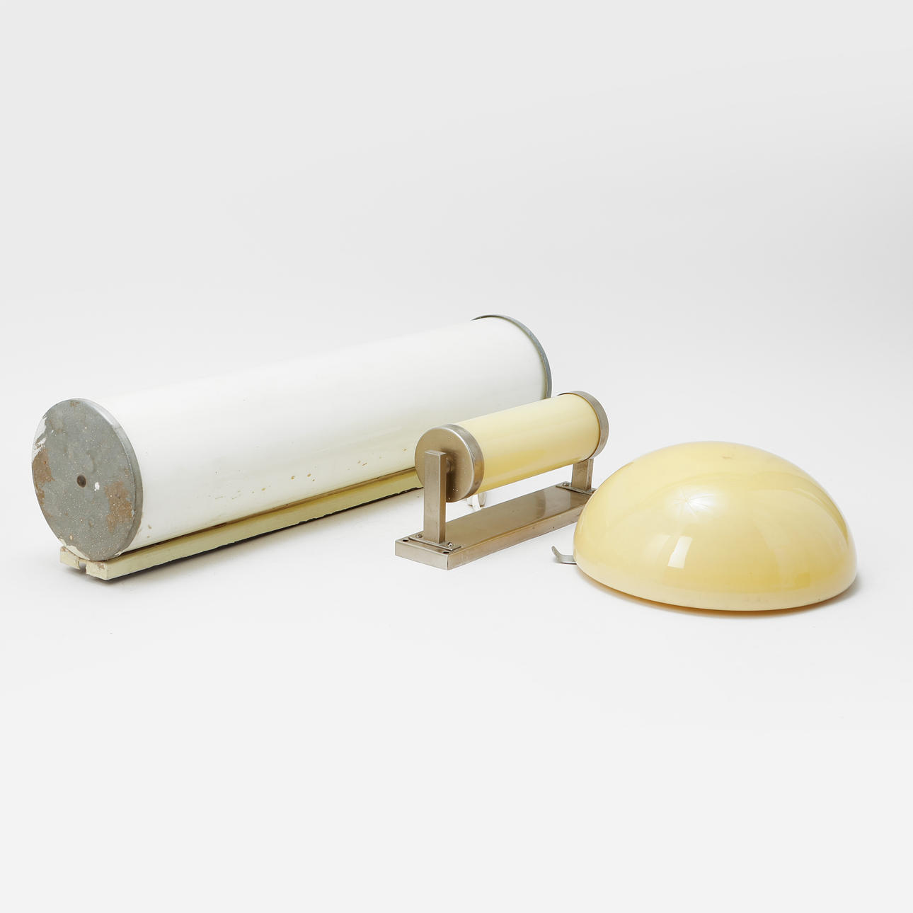 5 wall lamps, functional, 1940/50's.