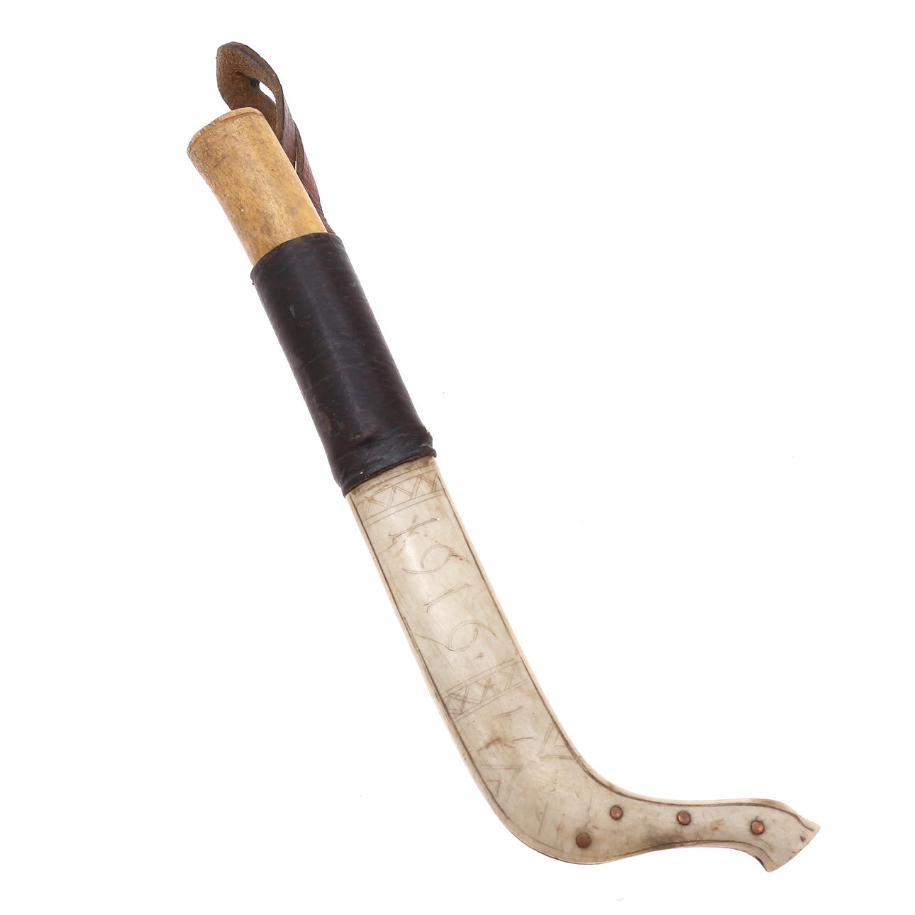 SAMEKNIV, horn work, dated 1916.