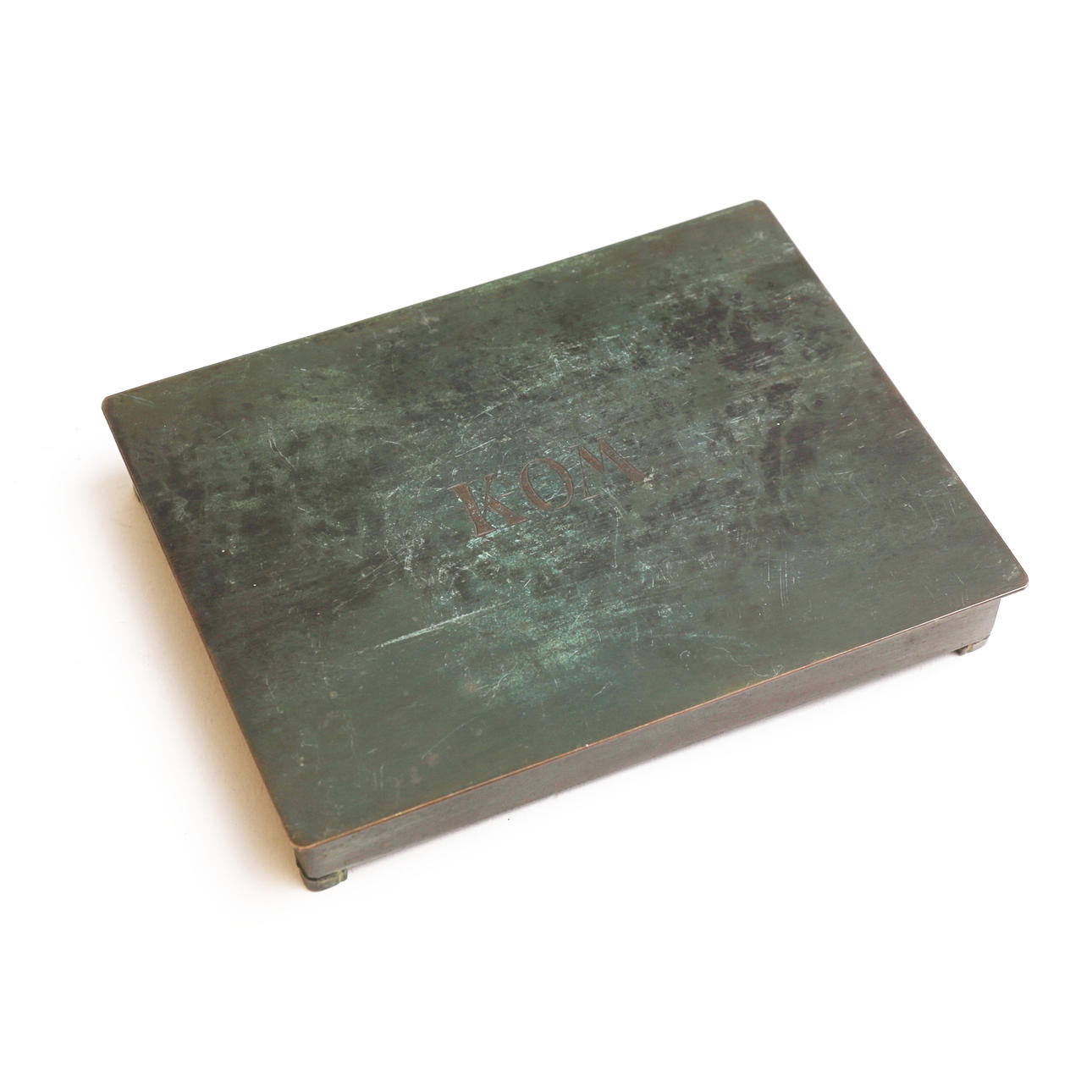 CIGARETTE CASE, patinated bronze, model 273, GAB, 1930/40s.