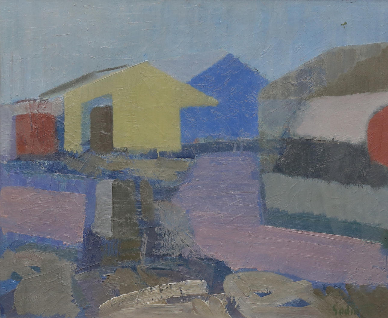 RAGNAR GODIN. oil on canvas, signed and dated -55.