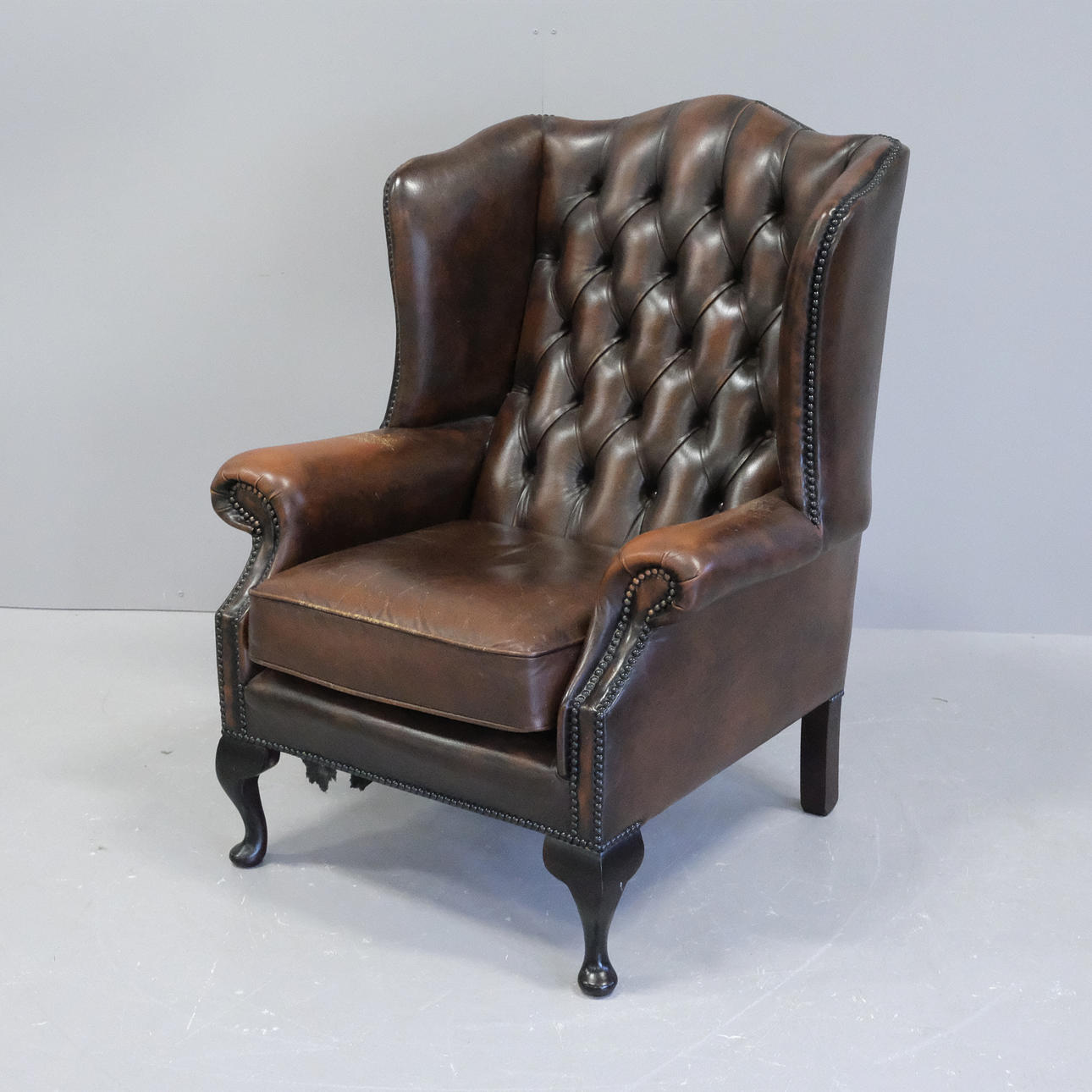 EARFLAP ARMCHAIR, ENGLISH STYLE.