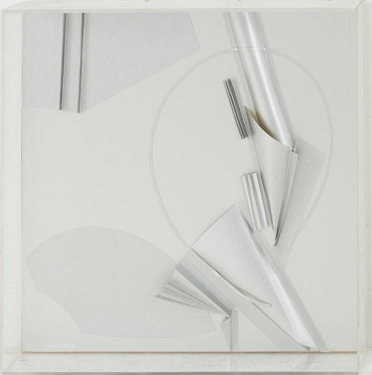 ERIK CHAMBERT. Sculpture, multiple in plexiglass, “The Lady with the Dog”. Signed and numbered 25/100.