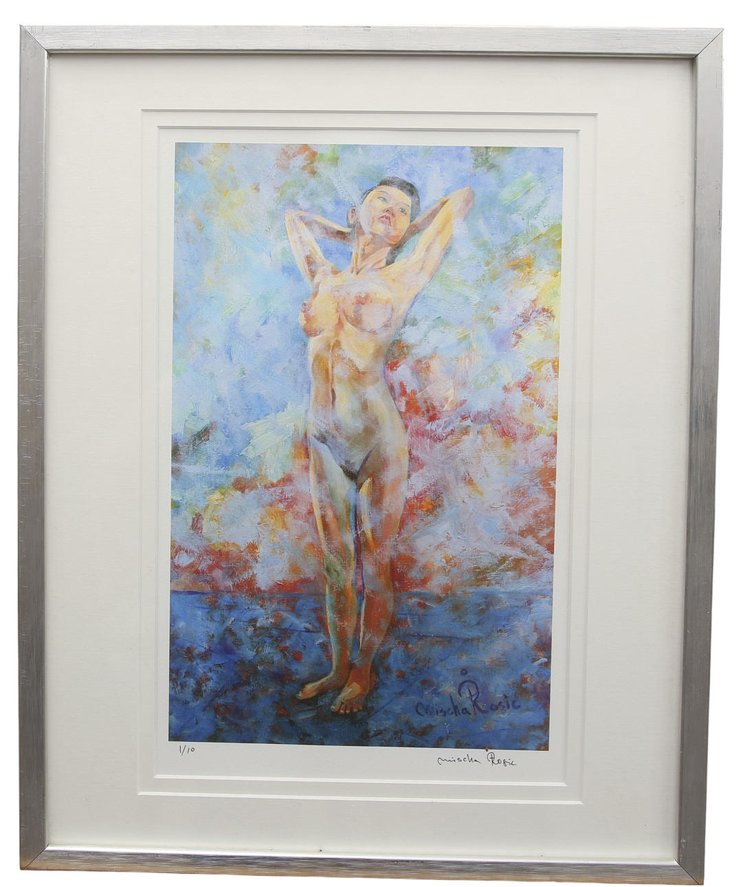 MISCHA ROSIC. Lithograph in colours, nude study, numbered 1/10 signed.