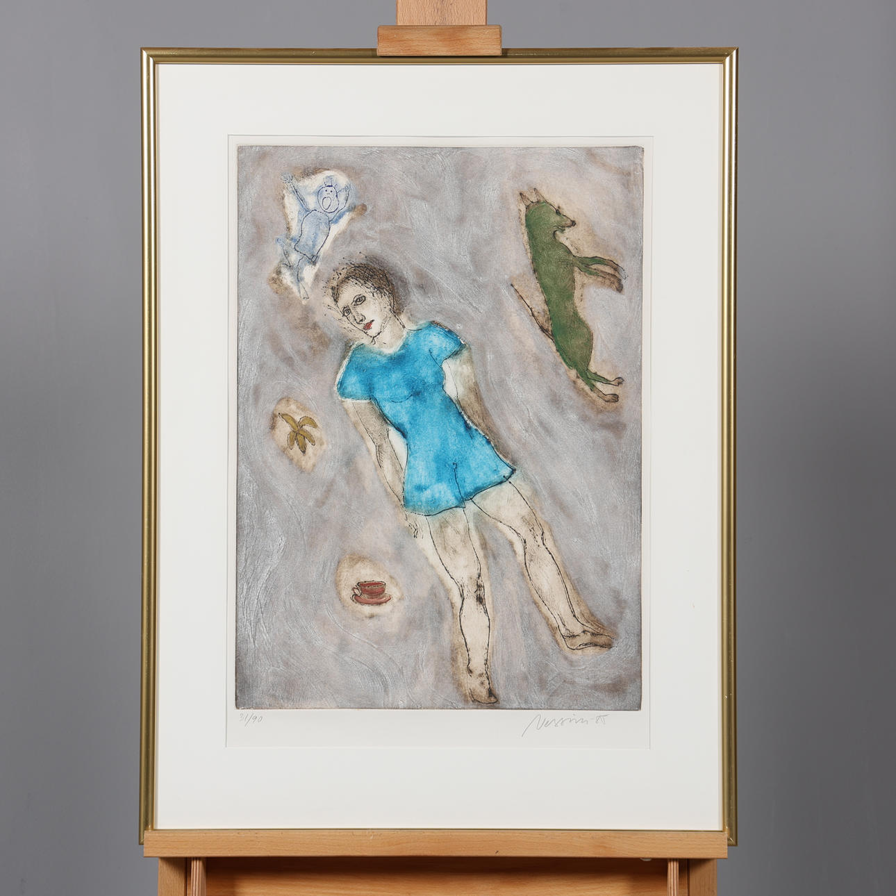 SUZANNE NESSIM. LITHOGRAPH, signed, dated -80, numbered 31/90.