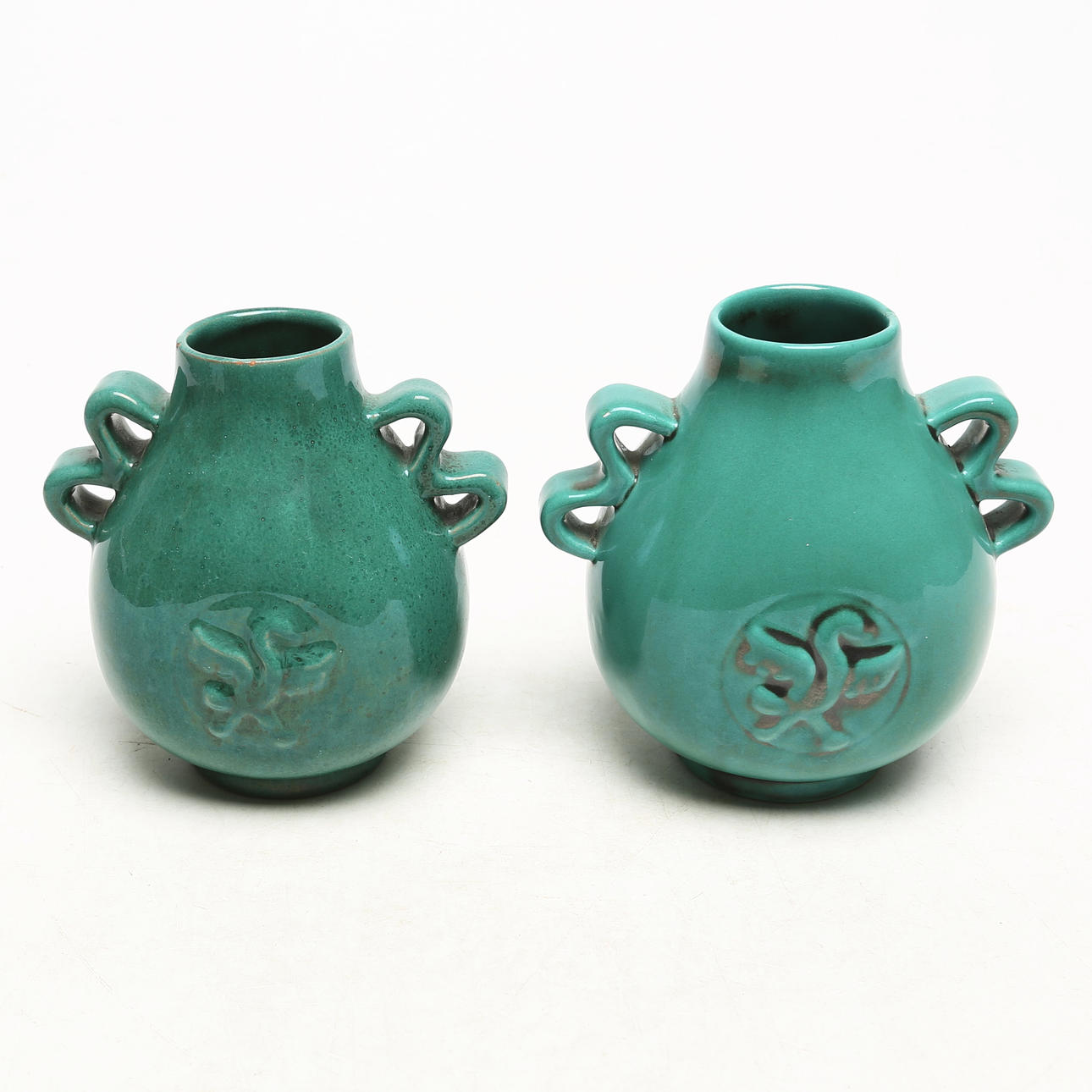 A set of 2 ceramic vases, Ekeby, signed.