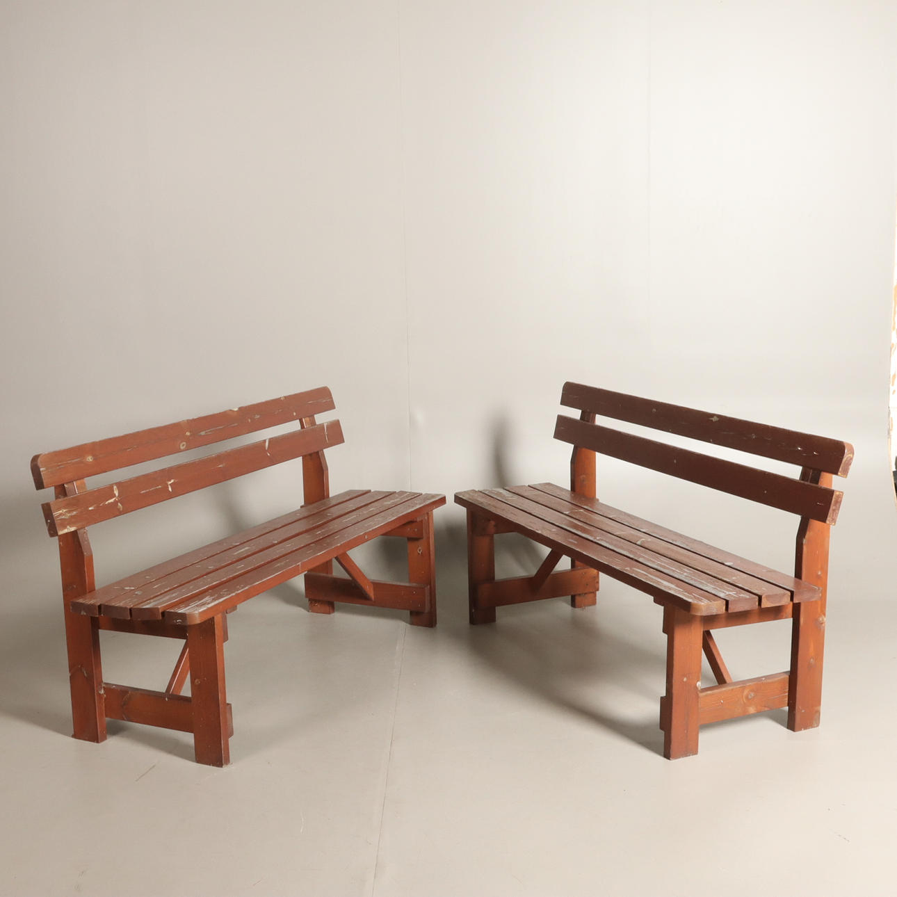 GARDEN SOFAS 1 pair, painted wood KWA.