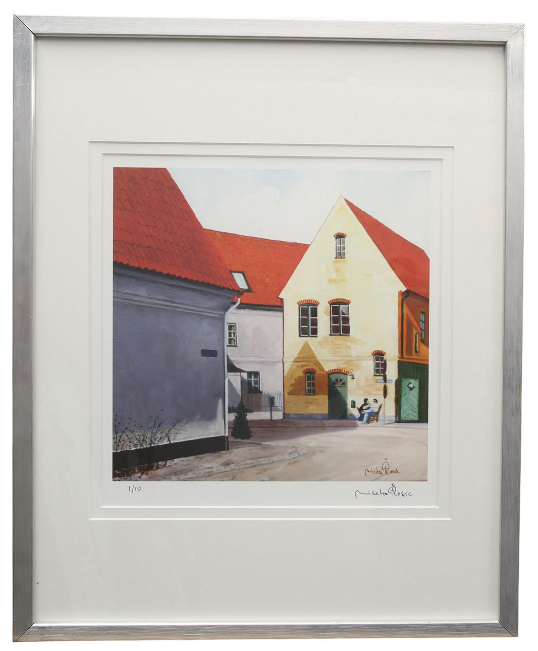 MISCHA ROSIC. Lithograph in colours, Jakriborg Hjärup, numbered 1/10 signed.