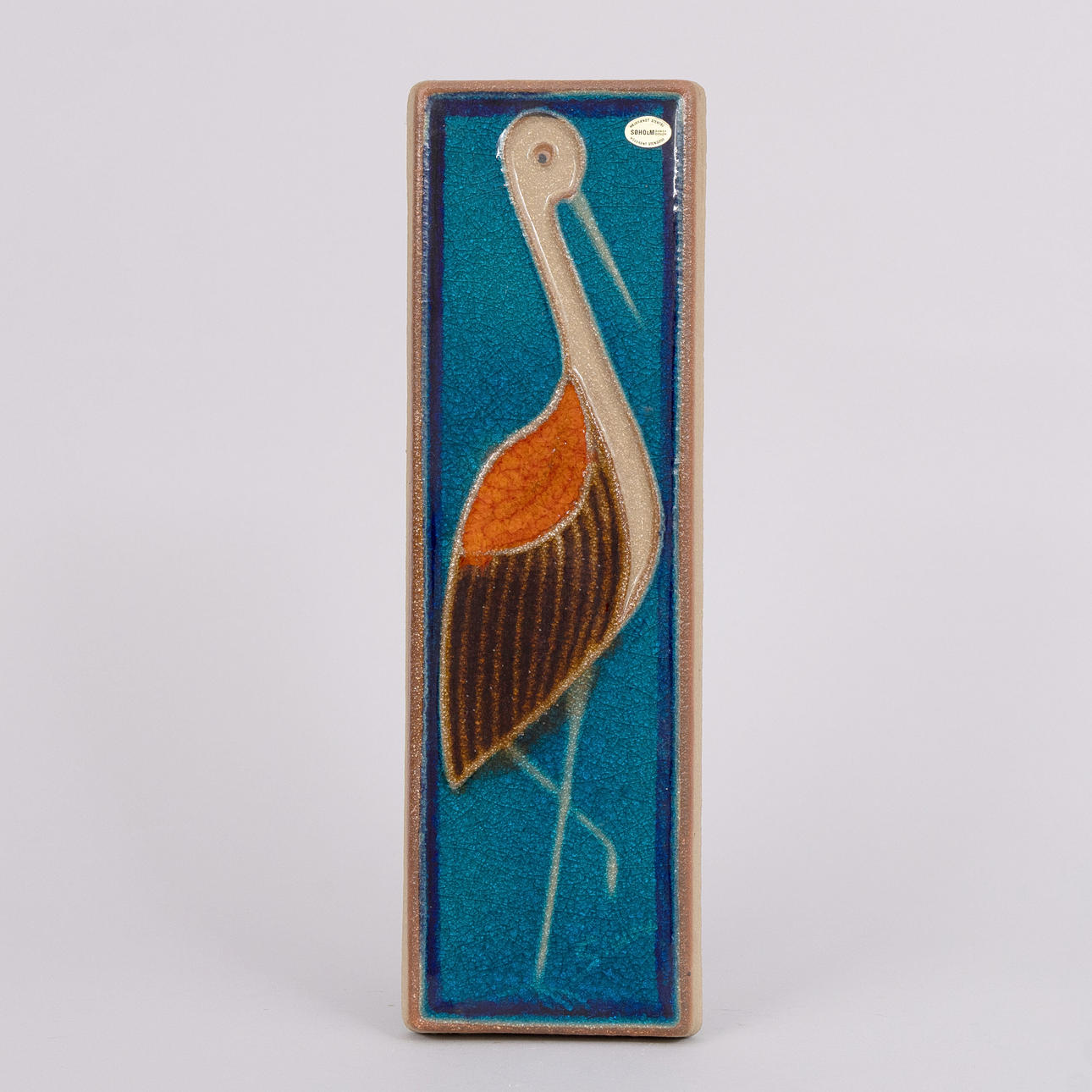 A stoneware wall plaque by Josef Simon, Söholm, Denmark.