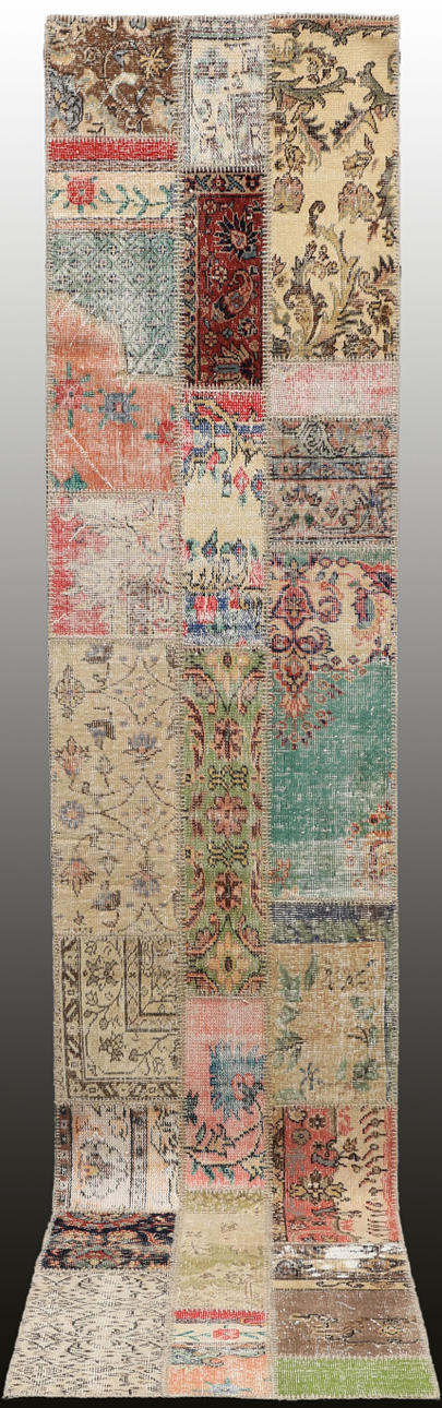 MATTA, carpet patchwork, gallerimodell, 400 x 80 cm.