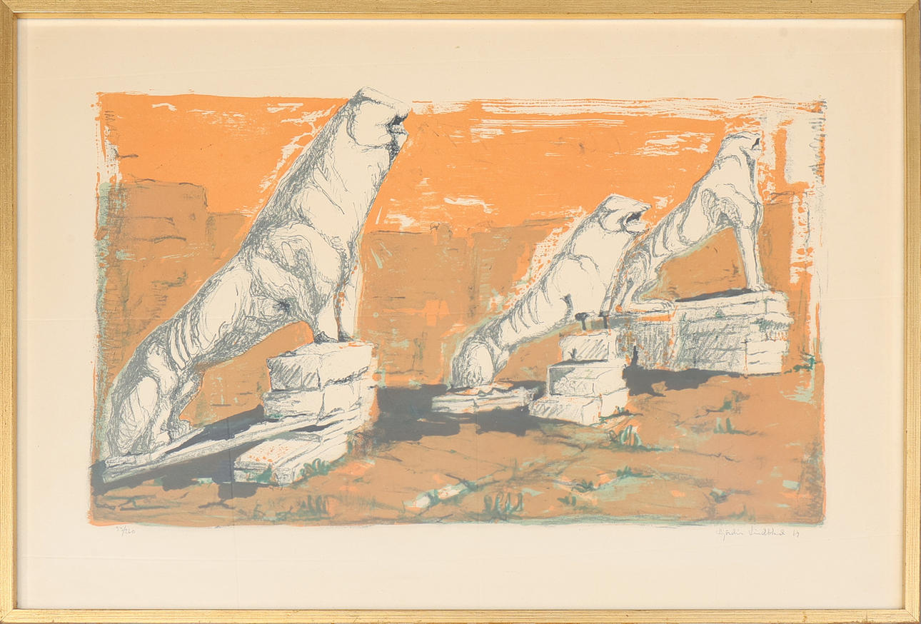 HJÖRDIS LINDBLAD. Lithograph, signed, numbered 33/260 and dated -64.