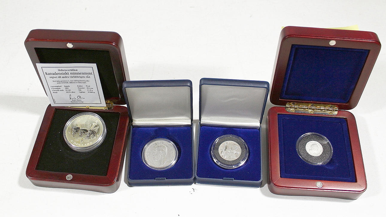 MYNT, 4 st, Canada, Italien och Sverige.