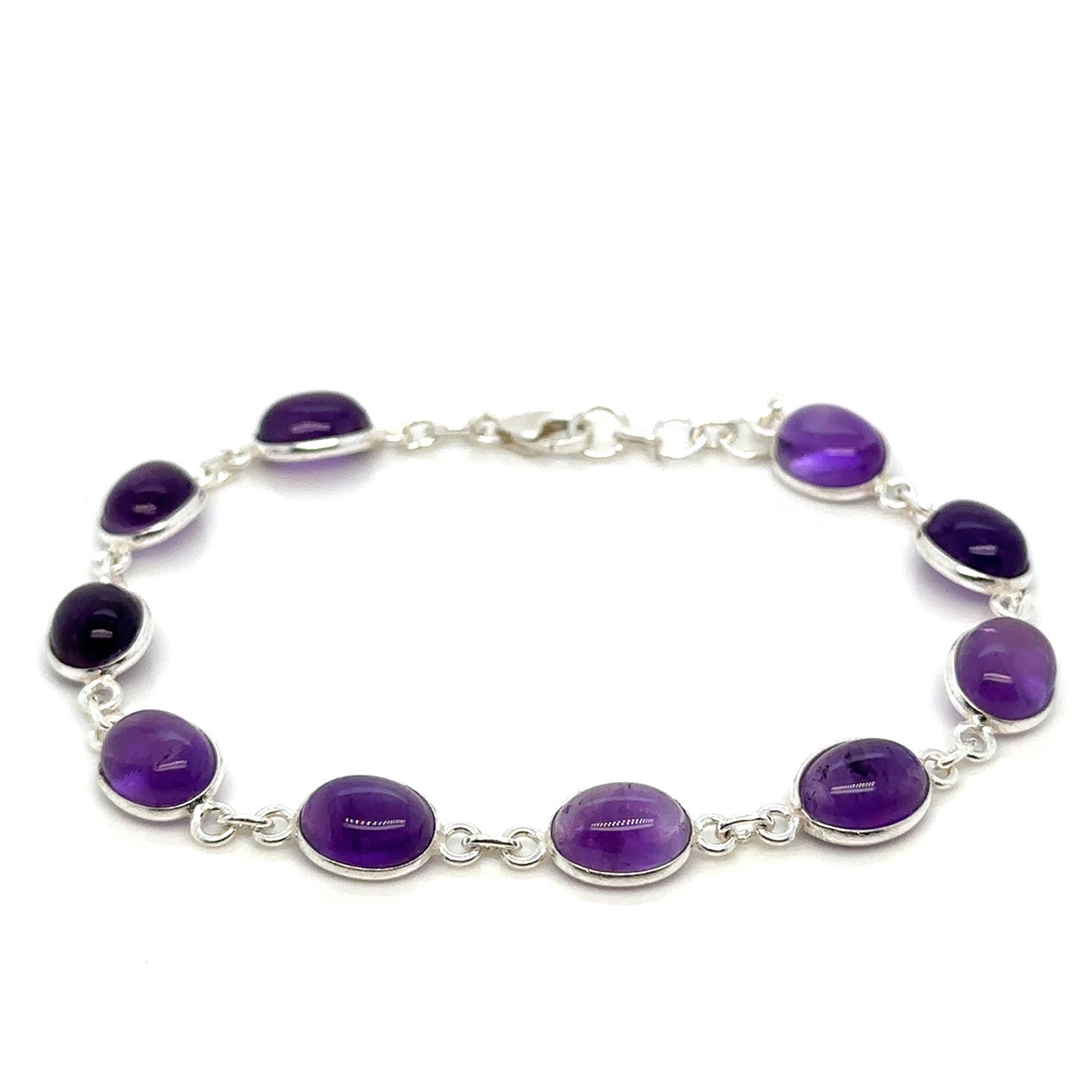 AMETHYST BRACELET in silver.