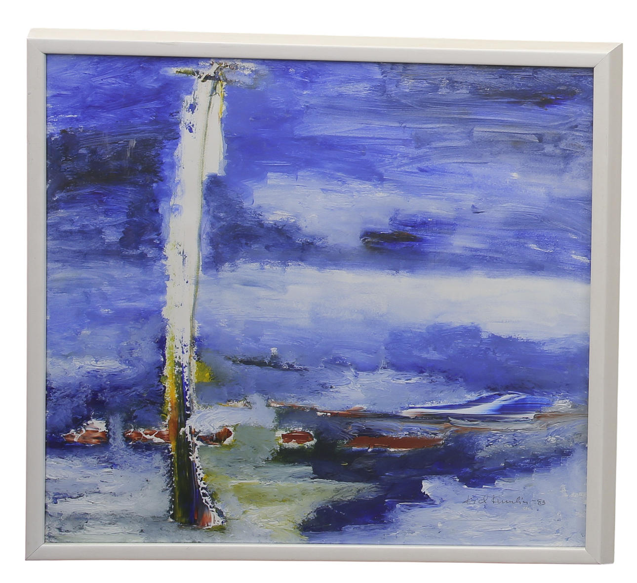 KID KUMLIN. oil, composition, signed, dated 1983.