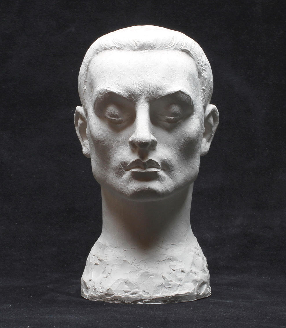 CARIN NILSON(1884-1973). Skulptur, byst, gips, signerad.