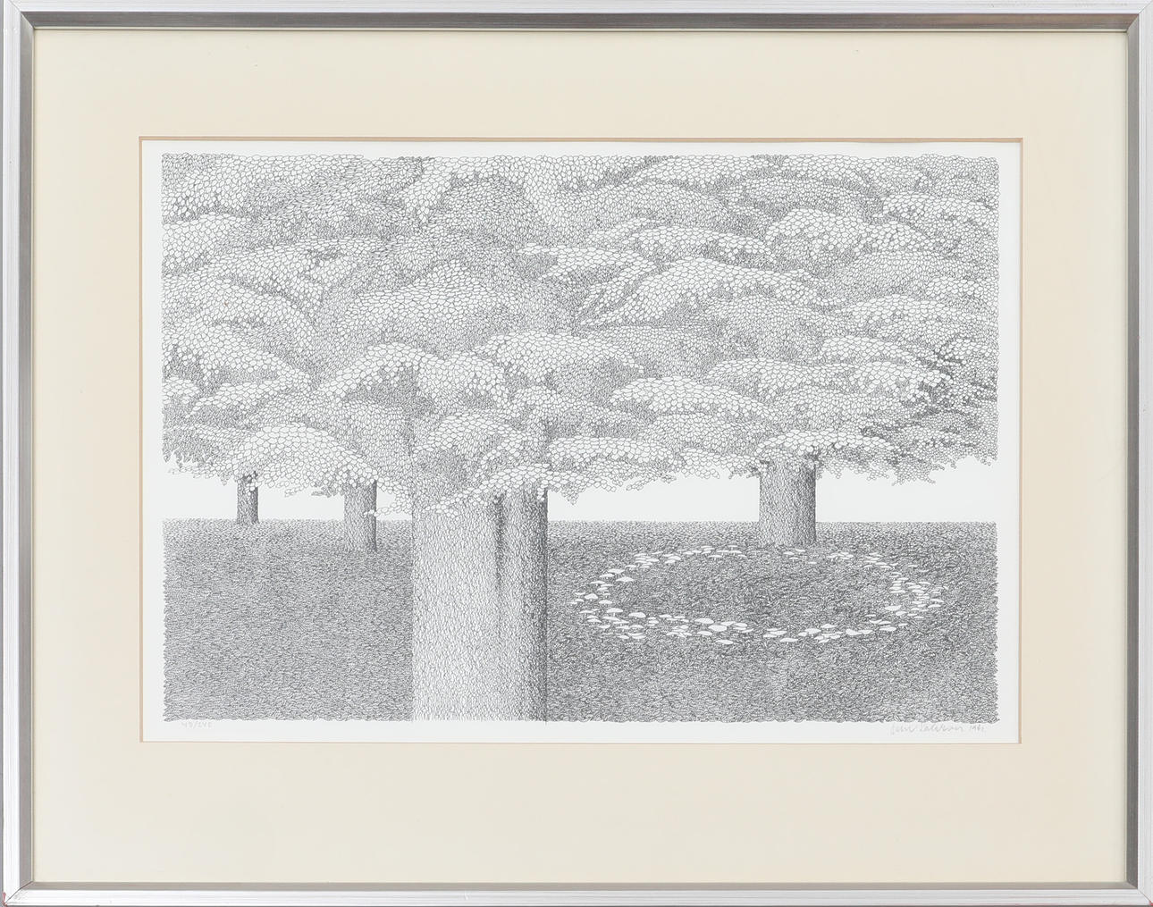 JAN SALAKARI. lithograph, signed, numbered 43/240 and dated 1962.
