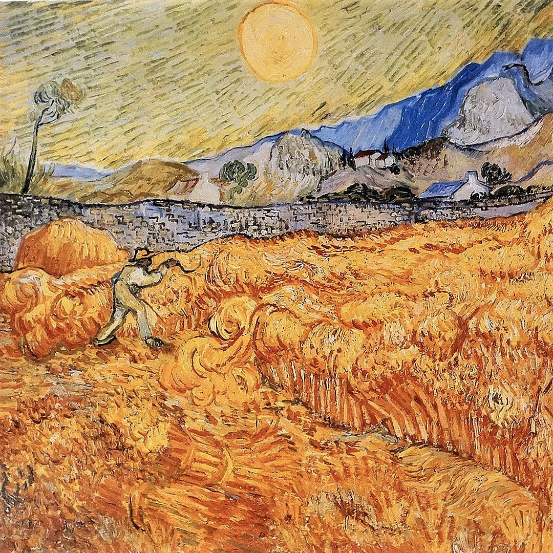 VAN GOGH, VINCENT. DIE ERNTE, Kunstdruck.