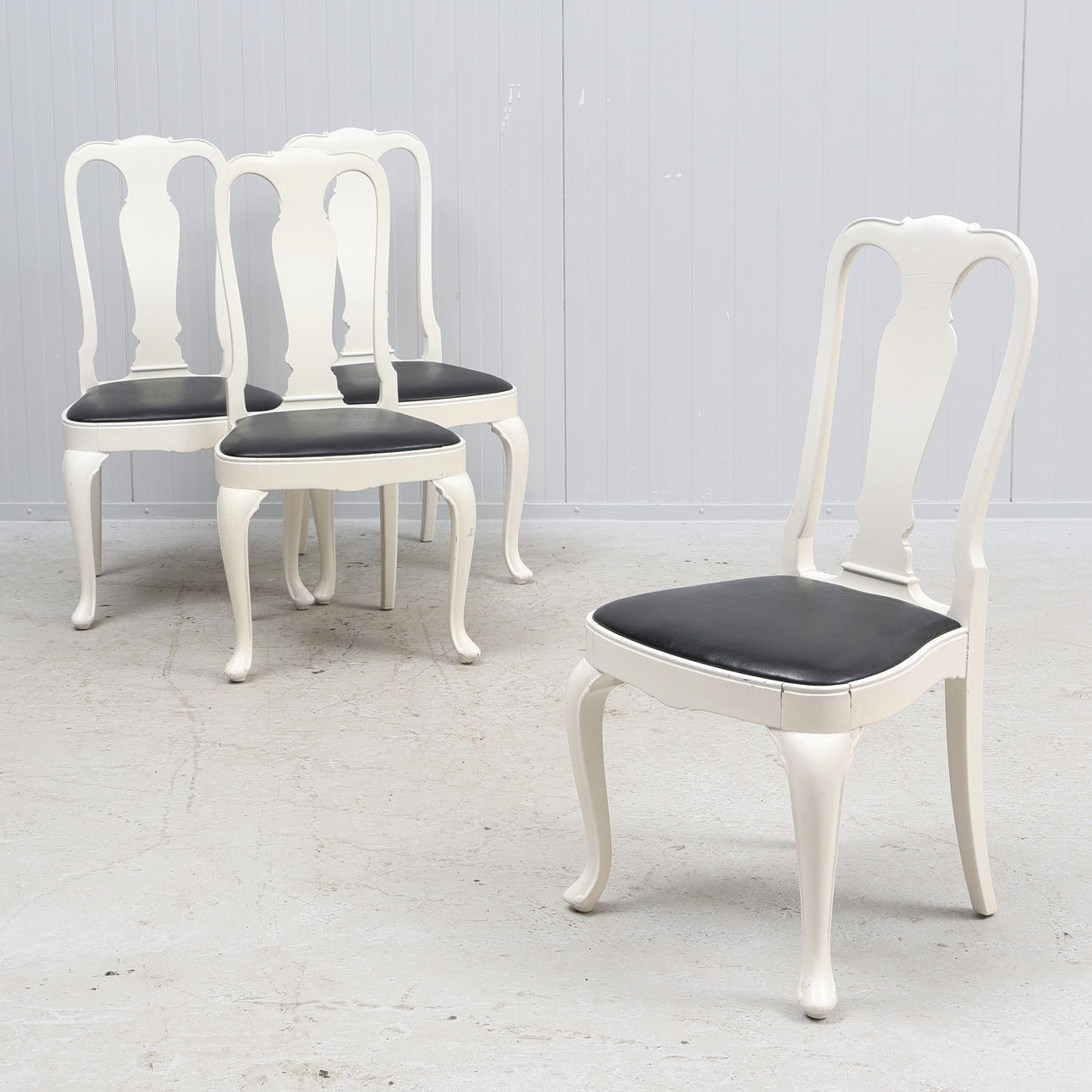 CHAIRS, 4 pcs, bondrococo, artificial leather.