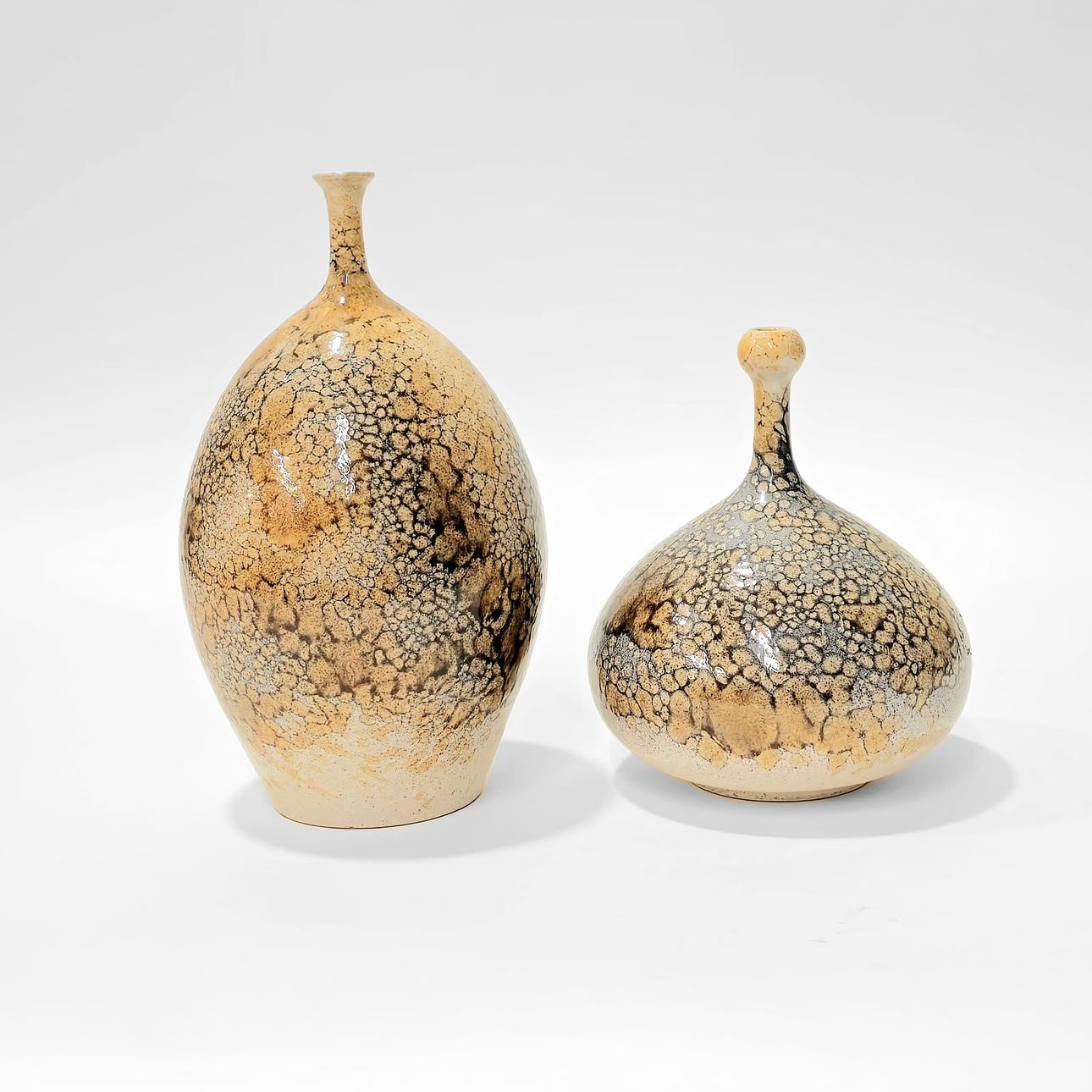 TWO CERAMIC VASES.