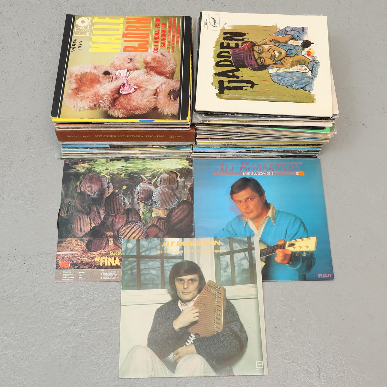 VINYLPLADER, ca. 80 LP, inklusive Alf Robertsson.
