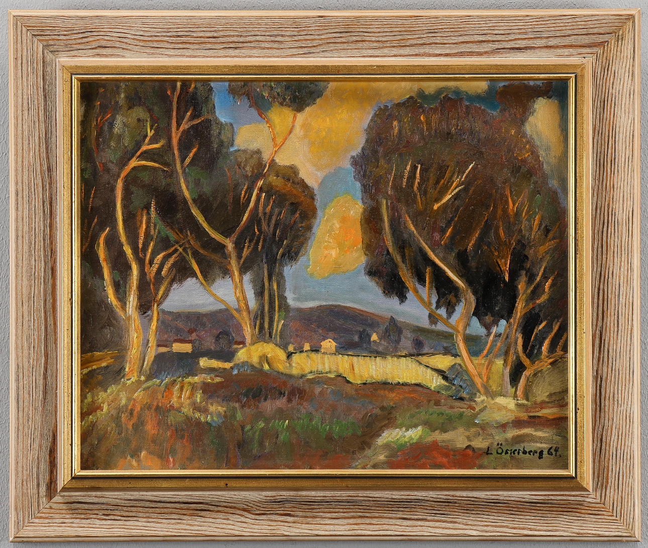 UNIDENTIFIED ARTIST, Landscape, signed “L Österberg” dated 64.