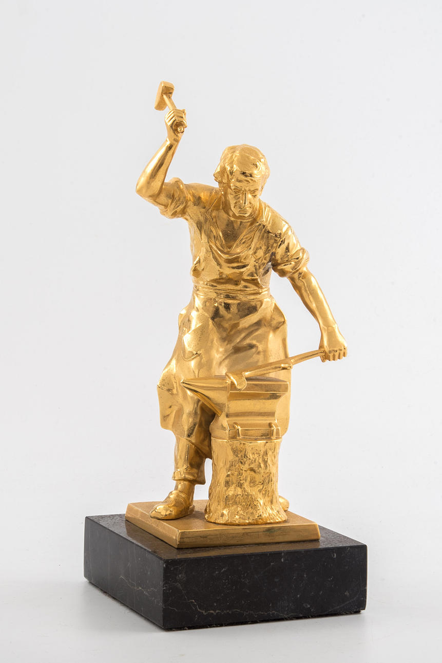 SKULPTUR, brons. Smed.