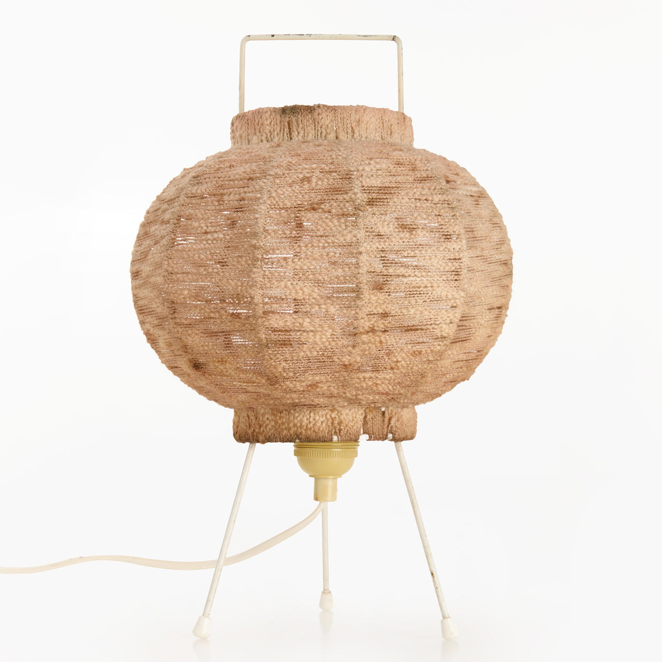 A table lamp, globular wire screen, around the middle of the 20th century.